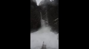 Гегский водопад зимой. Сошла лавина 25.02.2017