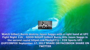 Breaking News | Ufc pittsburgh highlight video: watch gilbert burns melt jason saggo