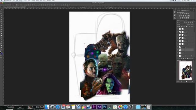 Guardians Sleeve layout in Photoshop смотреть онлайн
