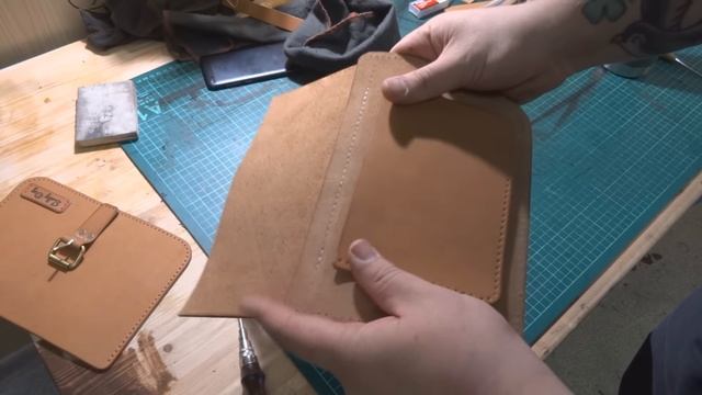 Кожаная папка/чехол для планшета. Leather case for ipad handmade смотреть онлайн