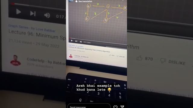 Striver taunting Love Babbar | take U forward | CodeHelp | Prim's Algorithm | Minimum Spanning Tree