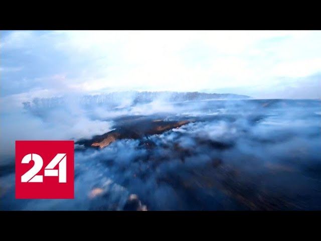 В Красноярском крае огнем охвачено около 4,5 тысячи гектаров - Россия 24 