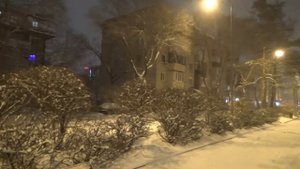 Вечерний Уссурийск, зимний бульварчик, февраль 2022 г