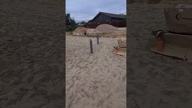 Монтаж канализации на стадии фундамента. #монтажканализации