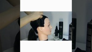 Прическа для бальных танцев. Зализ на лаке