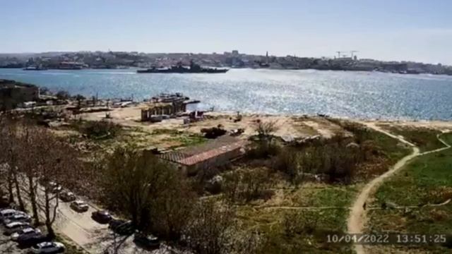 Последний выход крейсера "Москва".