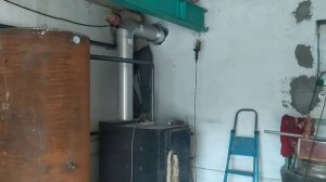 Монтаж пиролизного котла 50 кВт с теплоаккумулятором