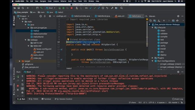 Setting up IntelliJ for JavaEE development w/ Servlet, JSP, JSF and JAX-RS w/ code Samples