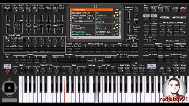 Gülə-gülə (Gülə-gülə ay xanım) - KORG PA4X - PC смотреть онлайн