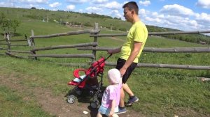 Кудыкина Гора. Липецкая область (Лето) Обзор всего парка с ребенком