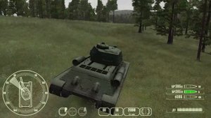 WWII Battle Tanks T-34 vs. Tiger - встречный бой (T-34-85)