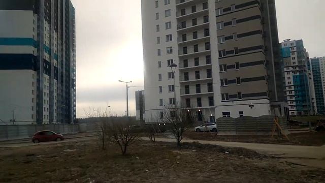 Мурино, Питер, аллея Евгения Шварца. Застройка и окружение района. смотреть онлайн