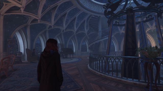 HOGWARTS LEGACY Studying in Ravenclaw Tower | Piano Music + Dark Academia Ambience | 1 HOUR