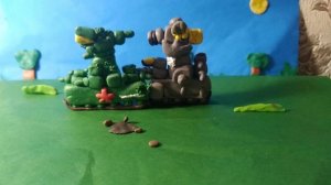 танки из пластилина (кв-44 vs карл-45) #57