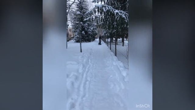 Снегопад во Владикавказе. Аномалия природы. смотреть онлайн
