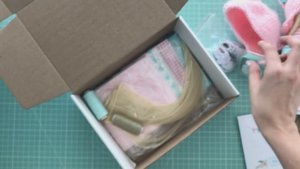 Набор для шитья куклы - текстильная кукла в мятно розовых тонах | Handmade Fabric Dolls - Rag Doll