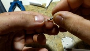 Мормышка "коза", с подвижной центральной бусиной. Весь процесс изготовления.