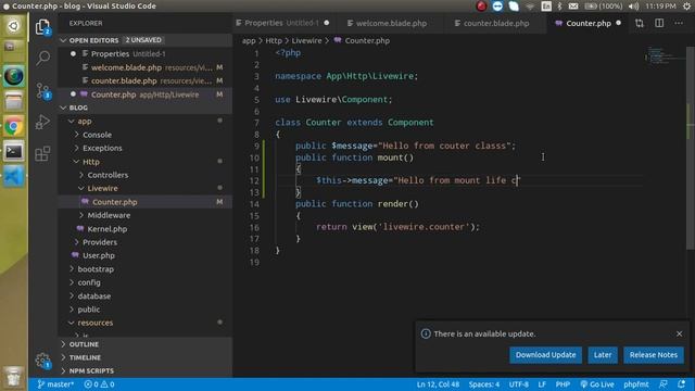 Laravel livewire tutorial in Hindi #6 property binding