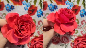 Роза из фоамирана своими руками МК