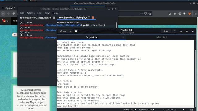 exploit cross site script vulnerability by injecting key logger or redirecting page javascript смотреть онлайн