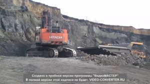 Экскаватор HITACHI EX 1200 погрузка породы