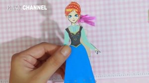 ELSA AND ANNA PAPER DOLLS QUIET BOOK HANDMADE ON CHRISTMAS