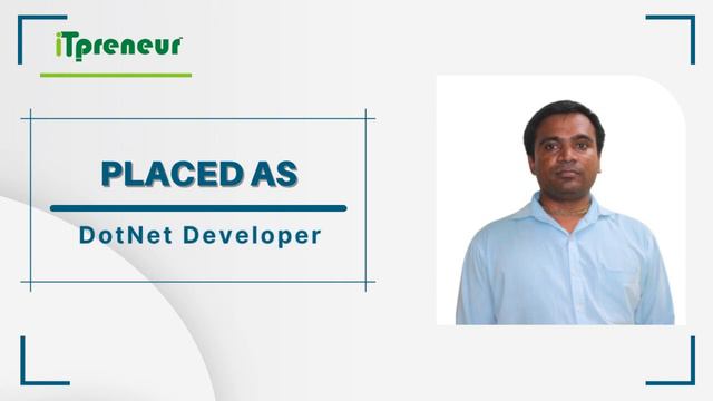 Balaji savant | DotNet Developer | Student Testimonial video | online video | iTpreneur