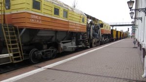 Хозяйственный поезд с тепловозом М62-1629