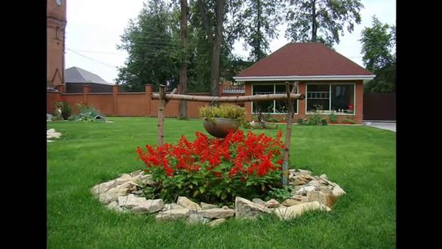 Интересный дизайн клумб на даче - Очаг или Цветочная еда над костром. 46 примеров смотреть онлайн