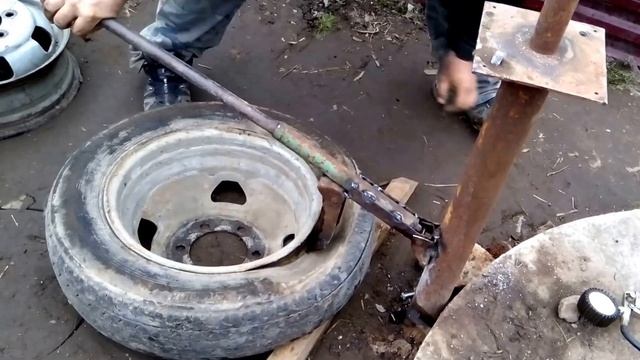 Самодельный шиномонтаж шиномонтажный станок
