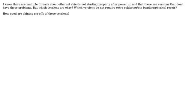 Arduino: Ethernet shield reset problems смотреть онлайн