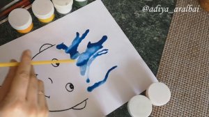 Сок трубочкасымен сурет салу. Рисуем трубочкой от сока. Draw with juice tubes