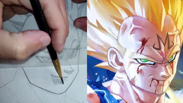 Anime Sketch | How to Draw Vegeta Dragon Ball Z смотреть онлайн