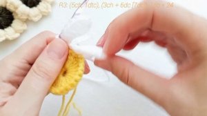 Вяжем крючком объёмный цветок "Ромашка"? Мотив крючком? Crochet a beautiful flower daisy with ?