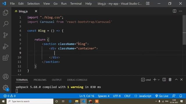 React Bootstrap Carousel Implement In React Application || Bootstrap Slider || React Tutorial || Js