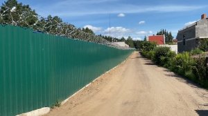Промышленный забор из профнастила в Минске.