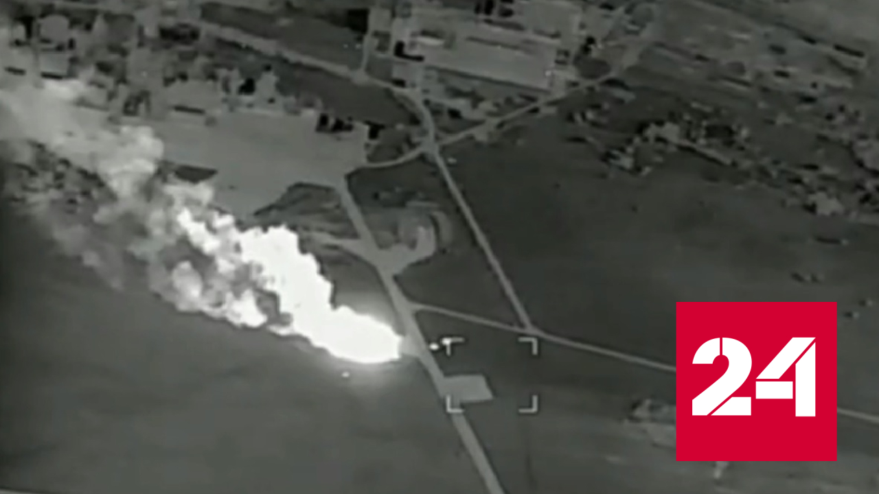 Ударный дрон "дотянулся" до истребителя на украинском аэродроме - Россия 24