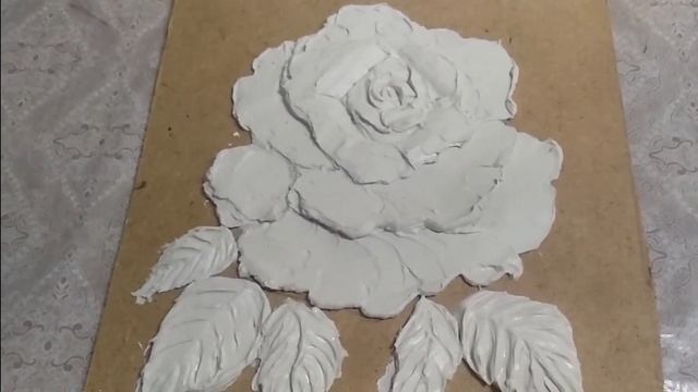 роза гипсом#барельеф