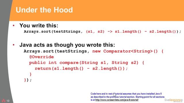 Java 8: Lambda Expressions and Streams: Lambdas Most Basic Form смотреть онлайн