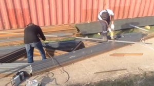 Строительство крыши для Ангара