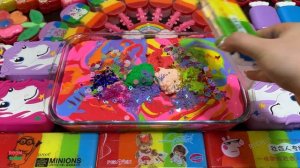 RELAXING WITH CLAY PIPING BAGS VS MAKEUP VS GLITTER ! Mixing Random Things Into Slime.mp4