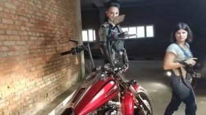 Кожаная косуха с шипами