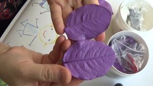 молд листа розы  для лепки из Холодного Фарфора