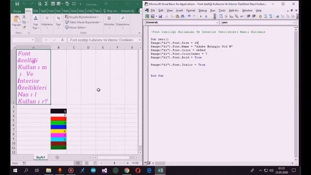 Microsoft Excel VBA Font özelliği Kullanımı Ve İnterior Özellikleri Nasıl Kullanırİleri Excel 14 De смотреть онлайн