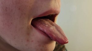 Giantess vore - mouth and tongue side view!