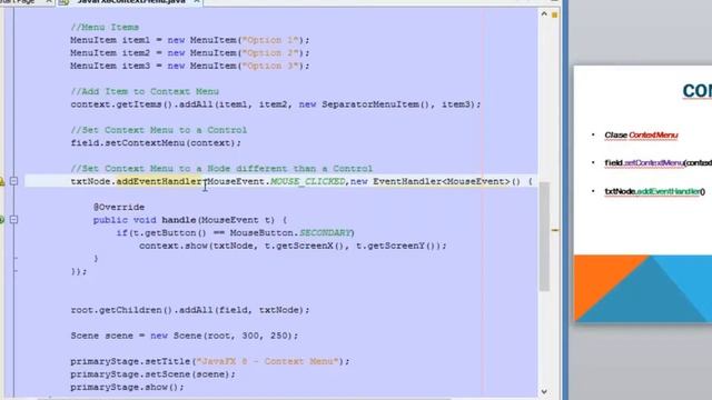 JavaFX 8 Tutorial - Menú Contextual - #16 Español смотреть онлайн