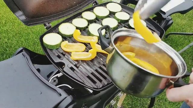 Пиканья на газовом гриле Weber Q 1200 /Рецепт / Овощи на гриле ? смотреть онлайн