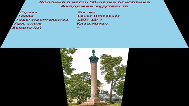 Колонна в честь 50-летия основания Академии художеств (Санкт-Петербург)