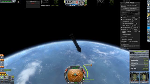 KSP 1.6 Simple orbit with Mechjeb v.2.8.1 смотреть онлайн