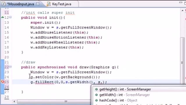 Java Game Development | Chapter  - 31 - User Mouse Input 